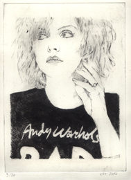 Radierung Kaltnadelradierung Blondie Debbie Harry cby art